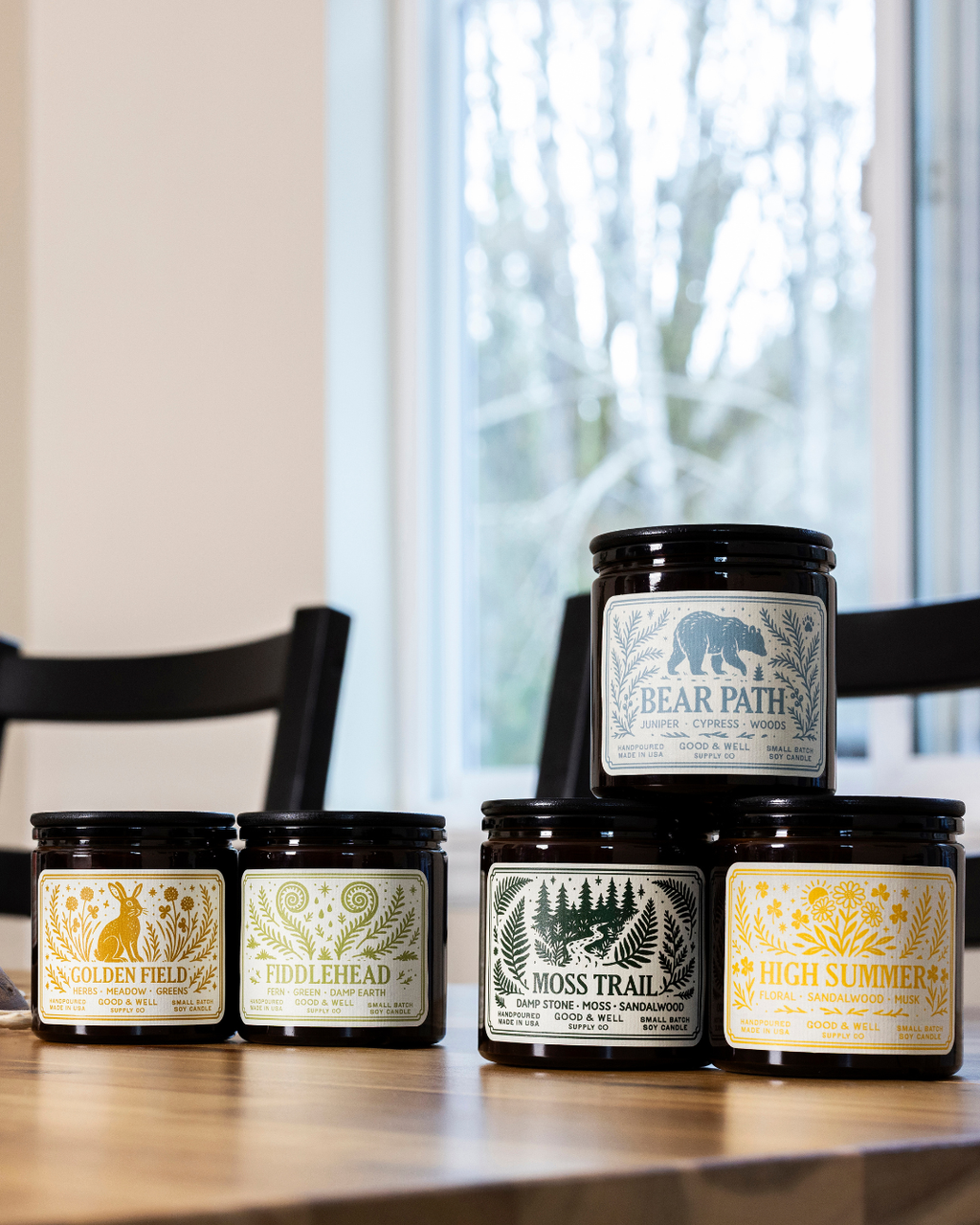 Fiddlehead 9oz Soy Candle / Folk & Flame Spring