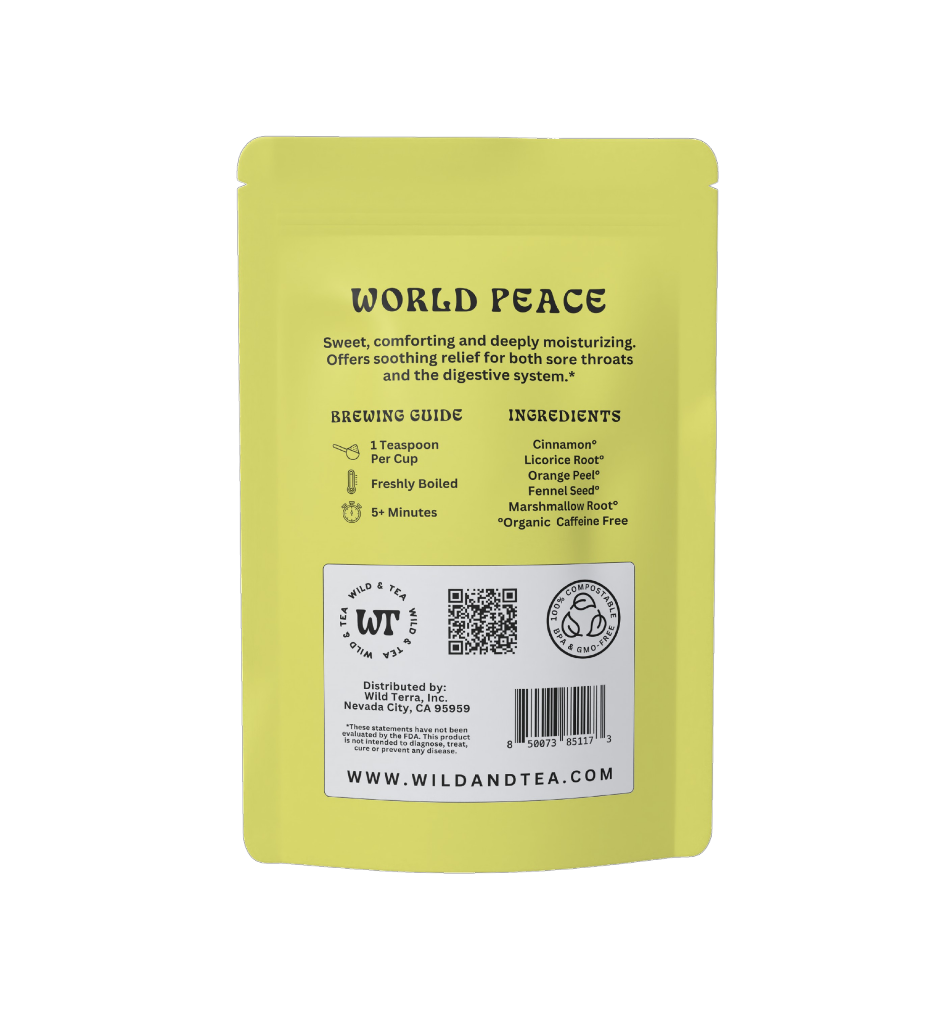 World Peace Herbal Tea: 2.5oz