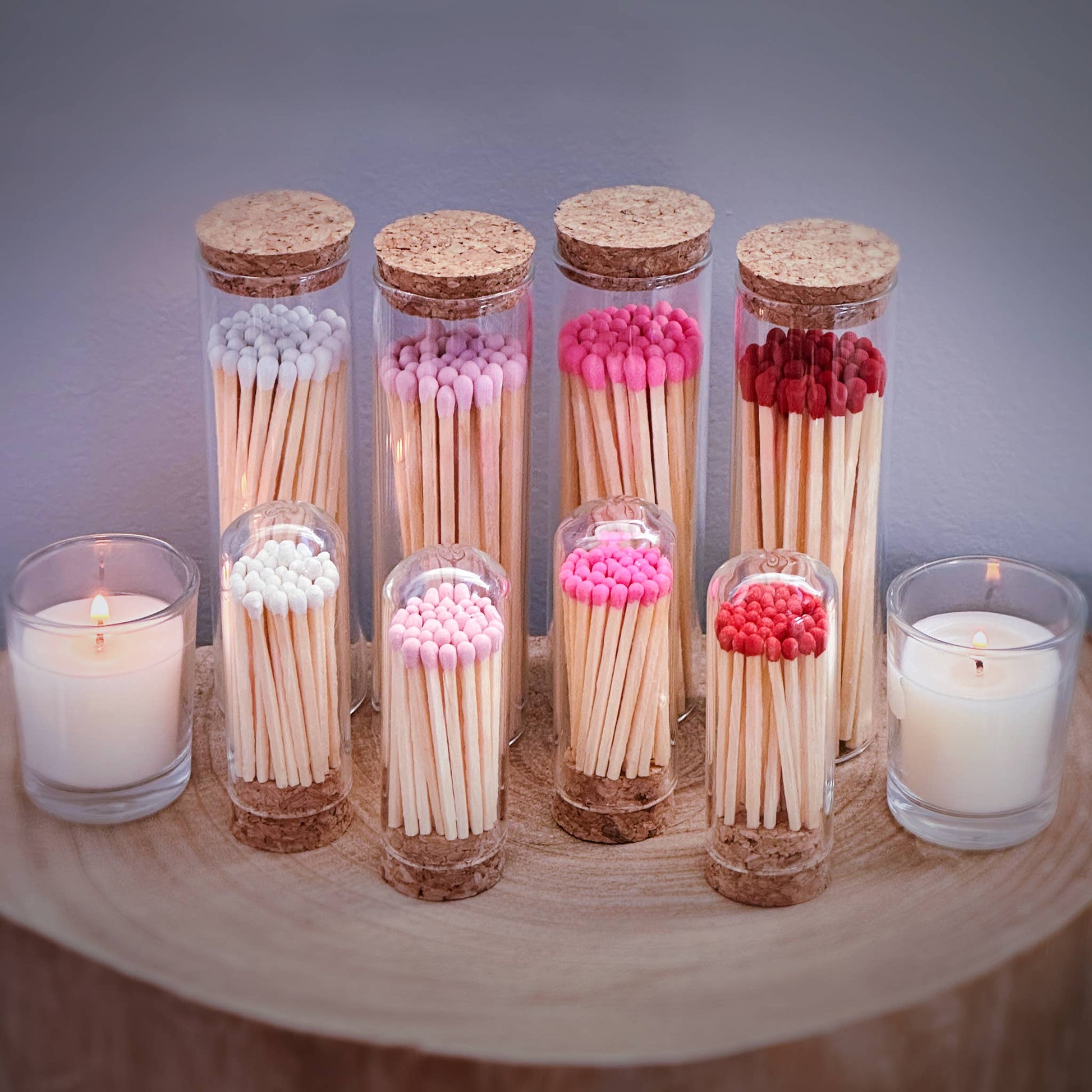 2" Matches + Mini Cloche - Colors of Your Choice + Strikers: Cherry Red