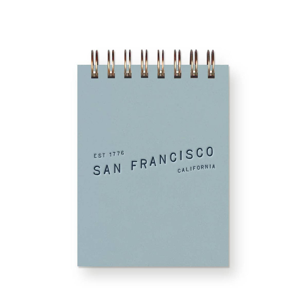 Custom City Wave Mini Jotter Notebook: Chartreuse Cover : Deep Blue Ink