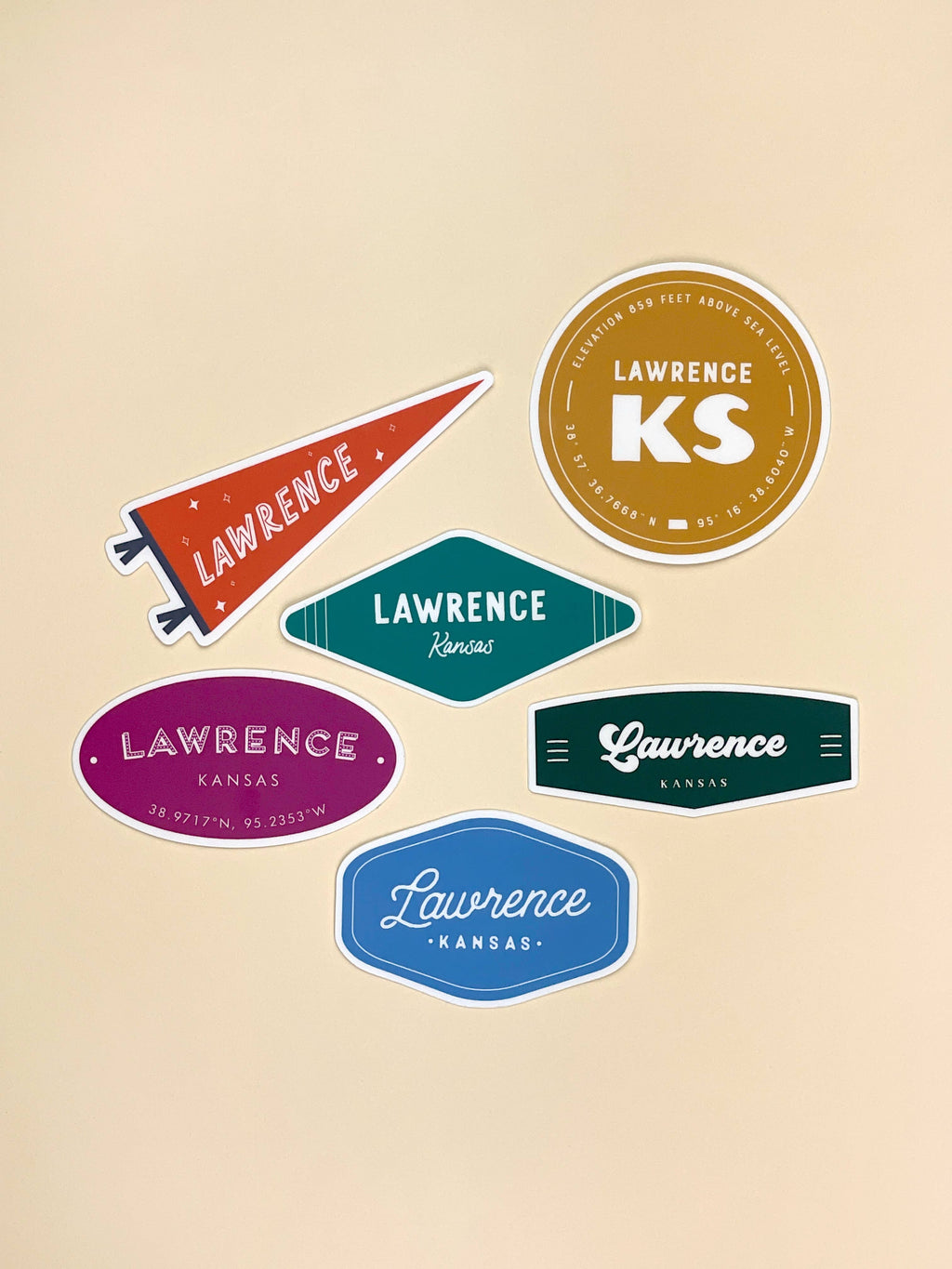 Custom City Pennant Sticker: Heirloom