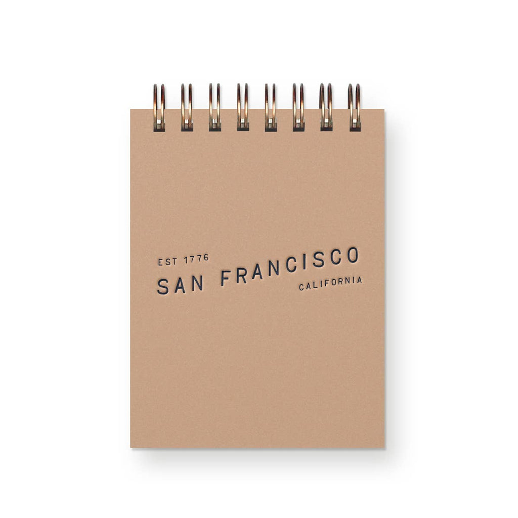 Custom City Wave Mini Jotter Notebook: Chartreuse Cover : Deep Blue Ink