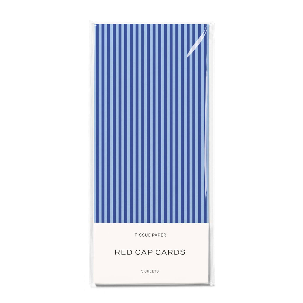 Blue Pinstripes tissue paper: 5 Sheets