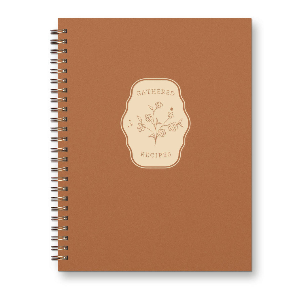 Gathered Recipes Recipe Book: Forest Green Cover | White Ink