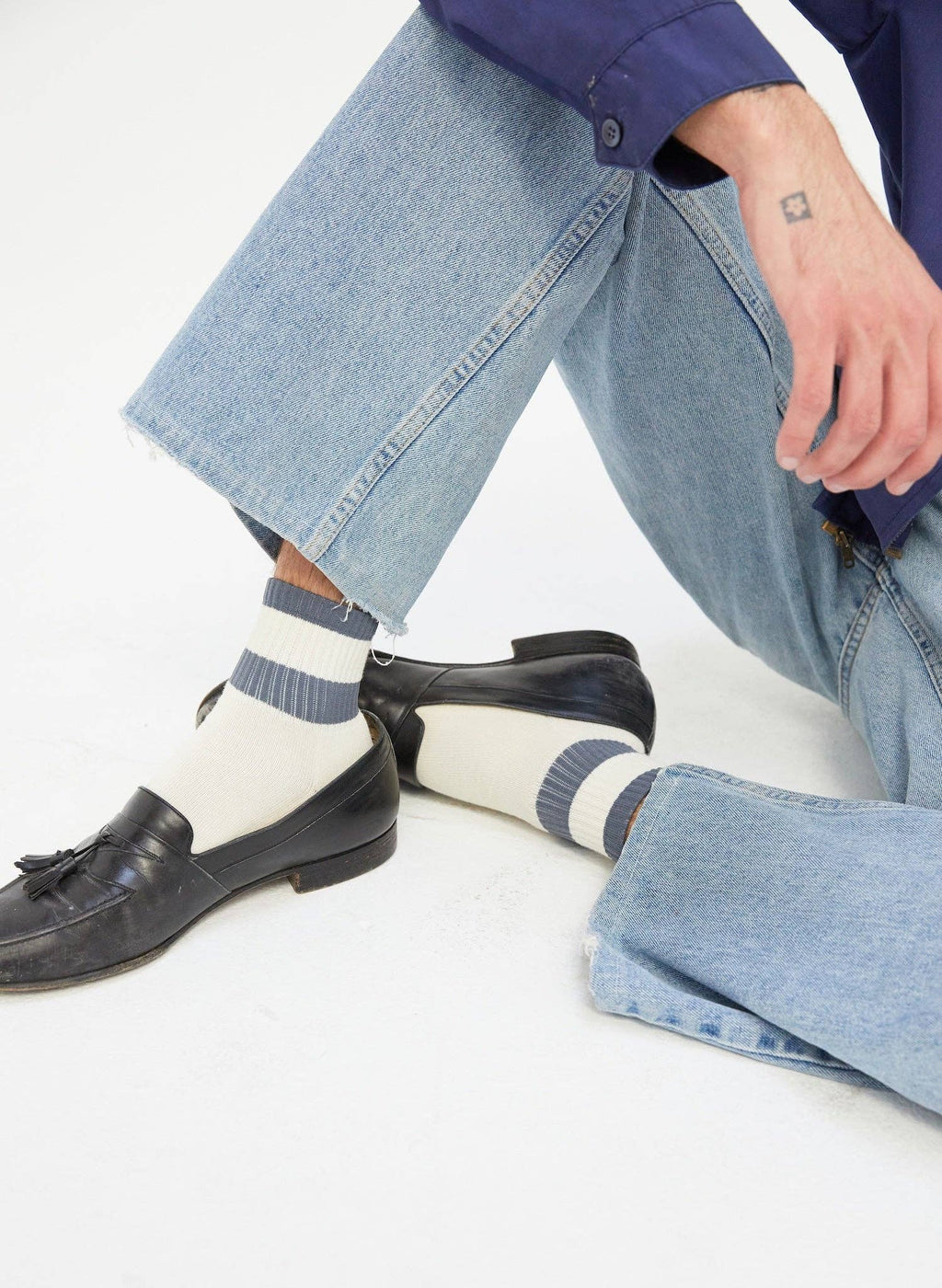 Womens Striped Quarter Socks: Rust / Womens