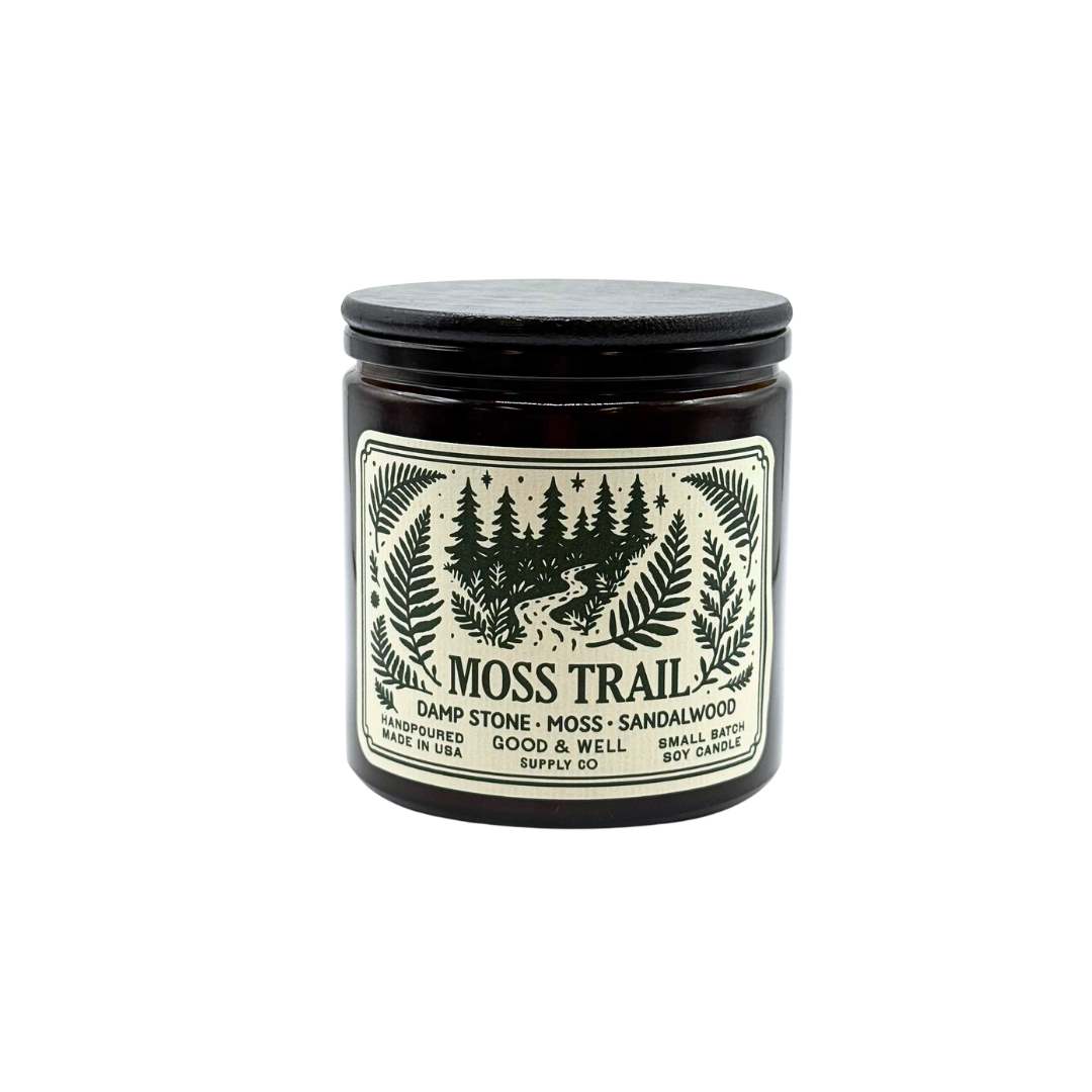 Moss Trail 9oz Soy Candle / Folk & Flame Spring