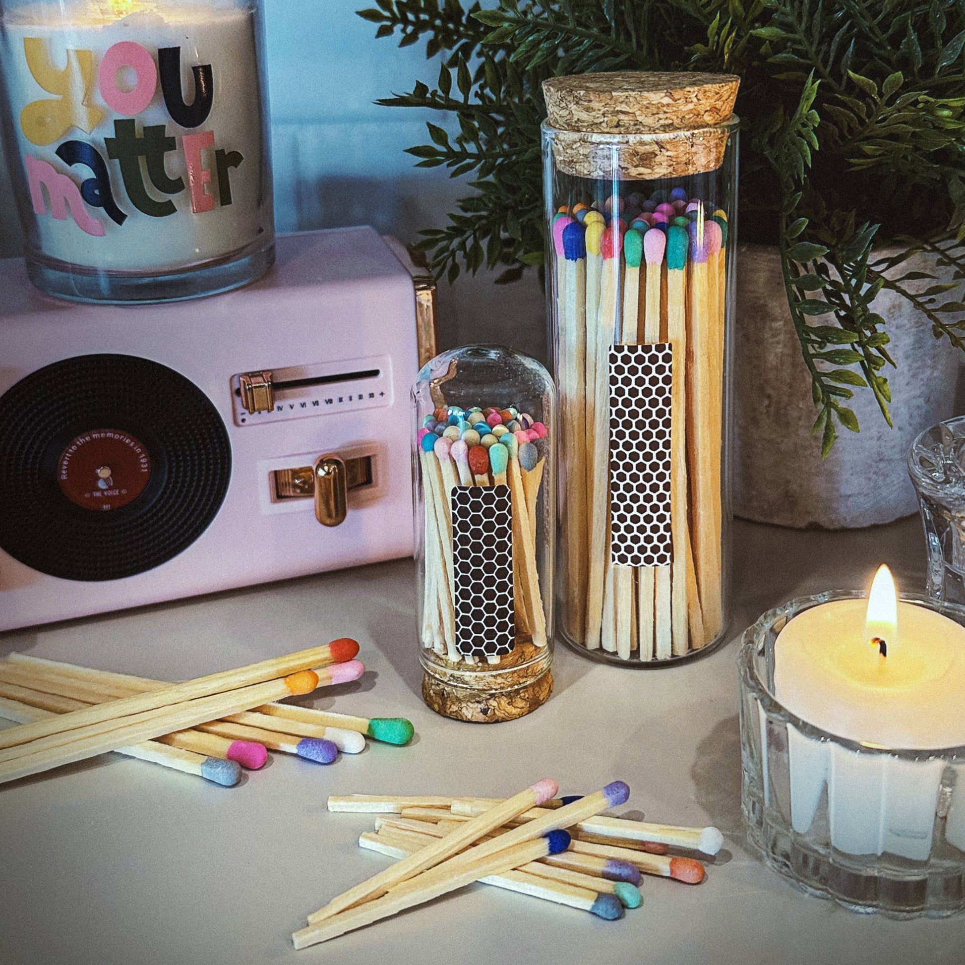 2" Matches + Mini Cloche - Colors of Your Choice + Strikers: Orange