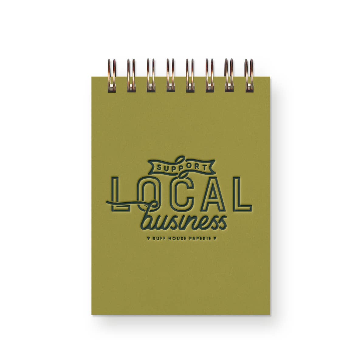 Custom Support Local Business Mini Jotter Notebook: Sunset Pink Cover