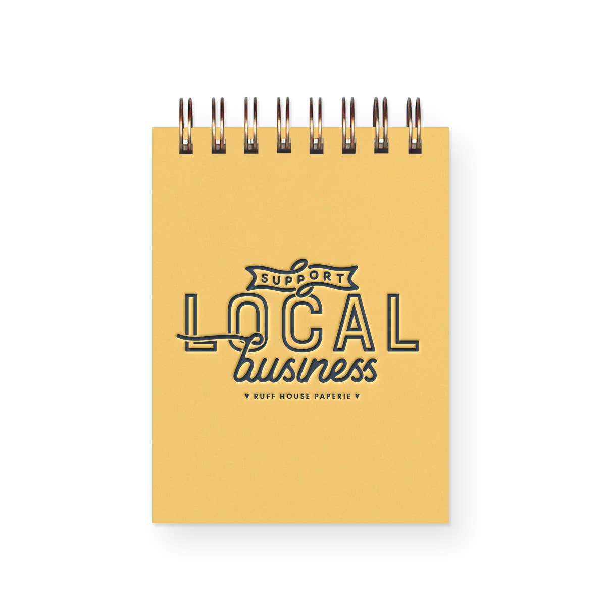 Custom Support Local Business Mini Jotter Notebook: Sunset Pink Cover