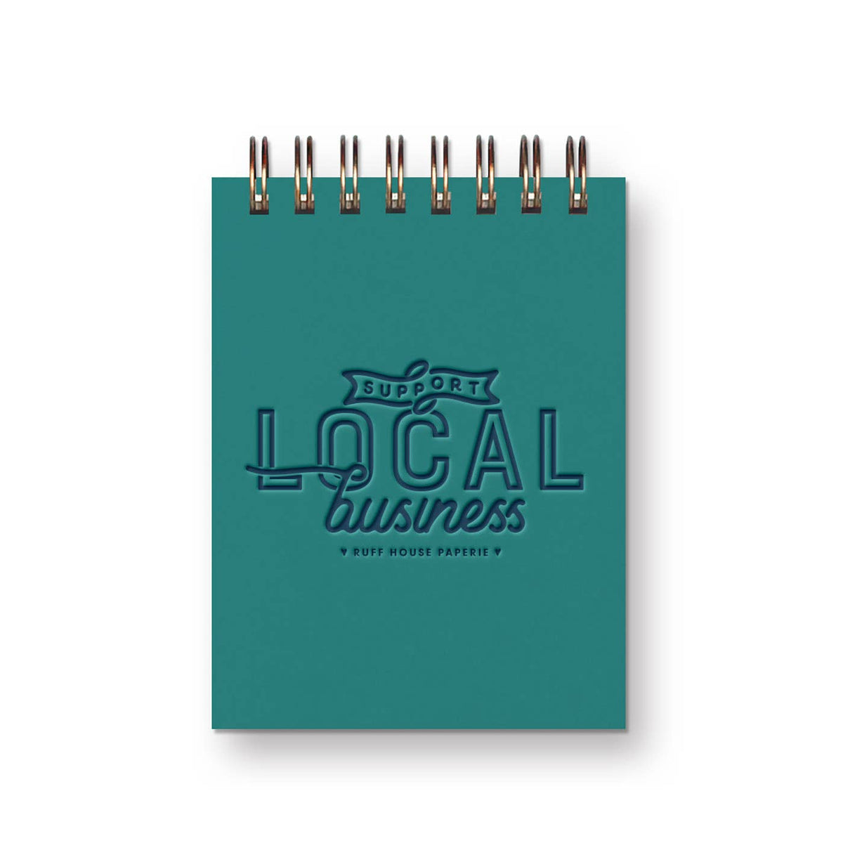 Custom Support Local Business Mini Jotter Notebook: Sunset Pink Cover