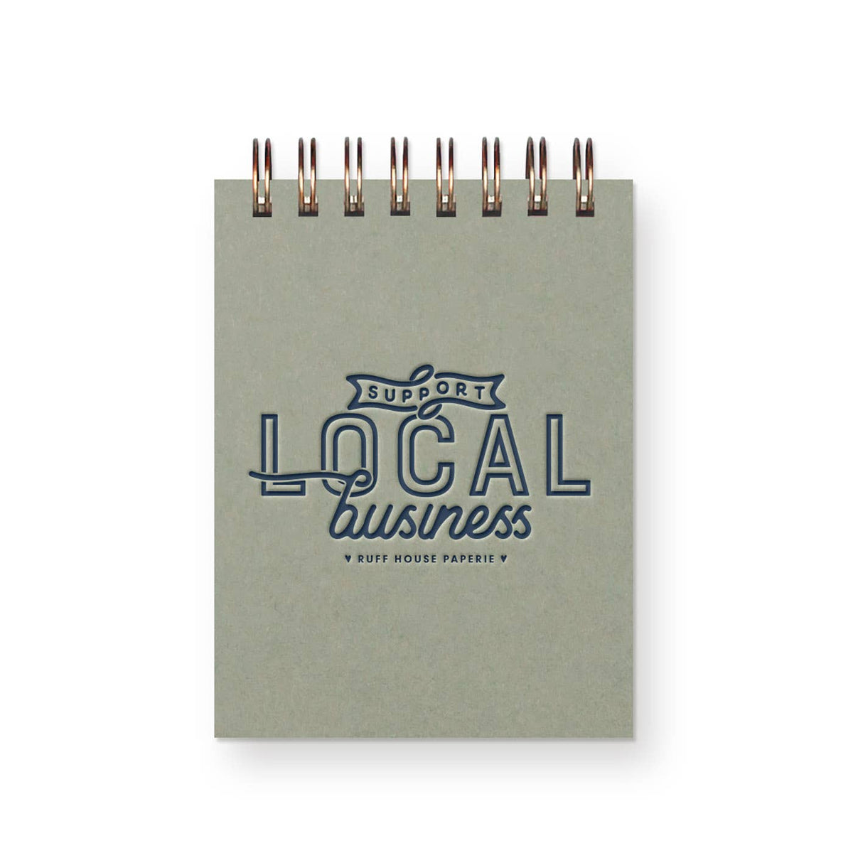 Custom Support Local Business Mini Jotter Notebook: Sunset Pink Cover