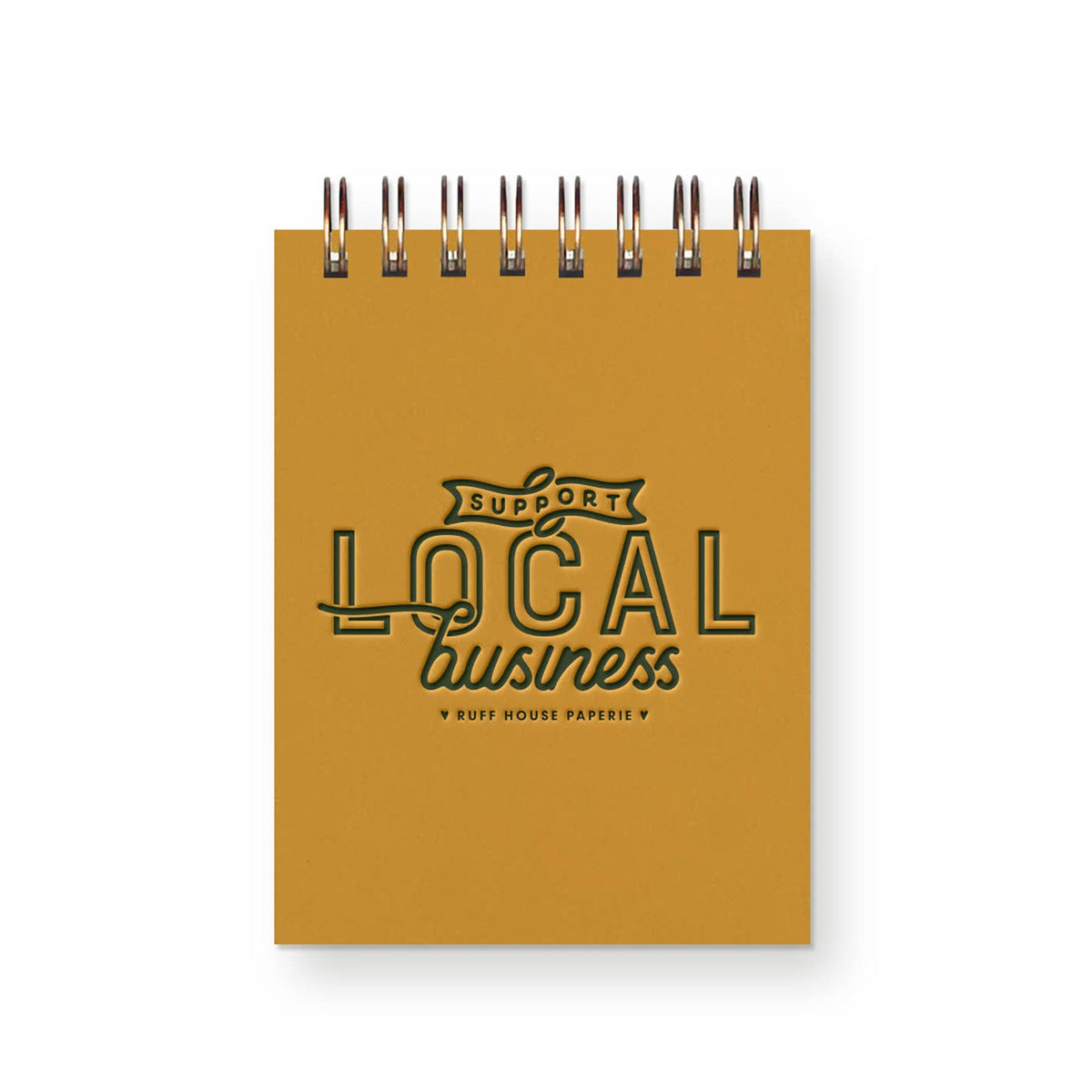 Custom Support Local Business Mini Jotter Notebook: Sunset Pink Cover