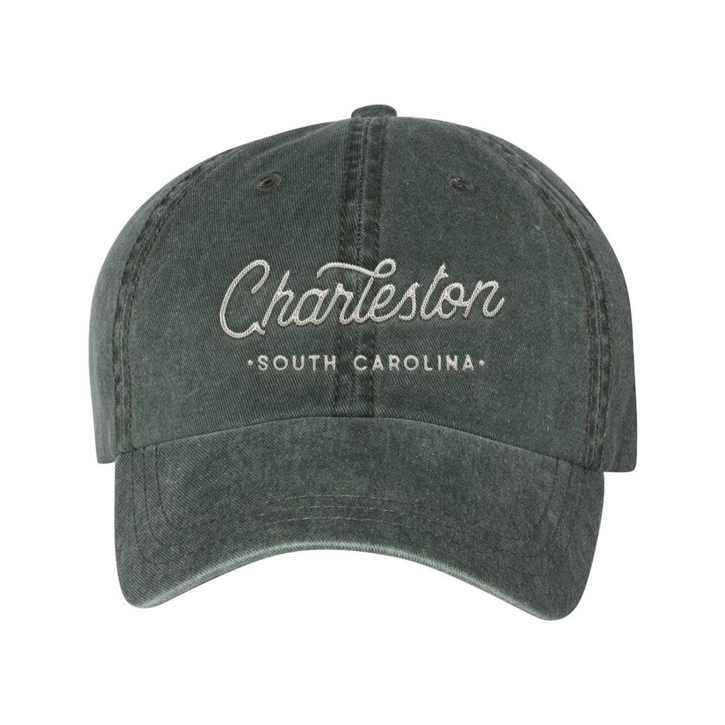Custom City Script Baseball Hat: Peppercorn