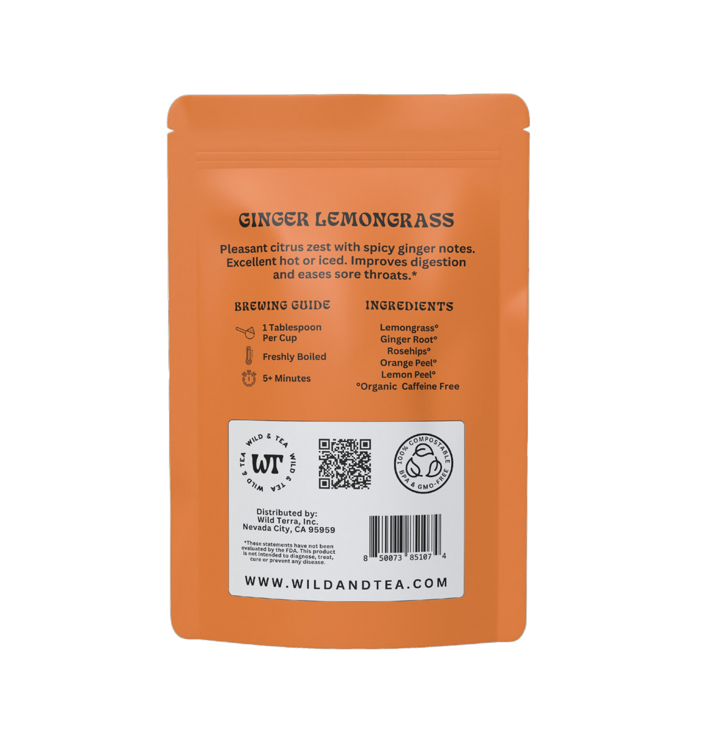 Ginger Lemongrass Herbal Tea: 2.5oz