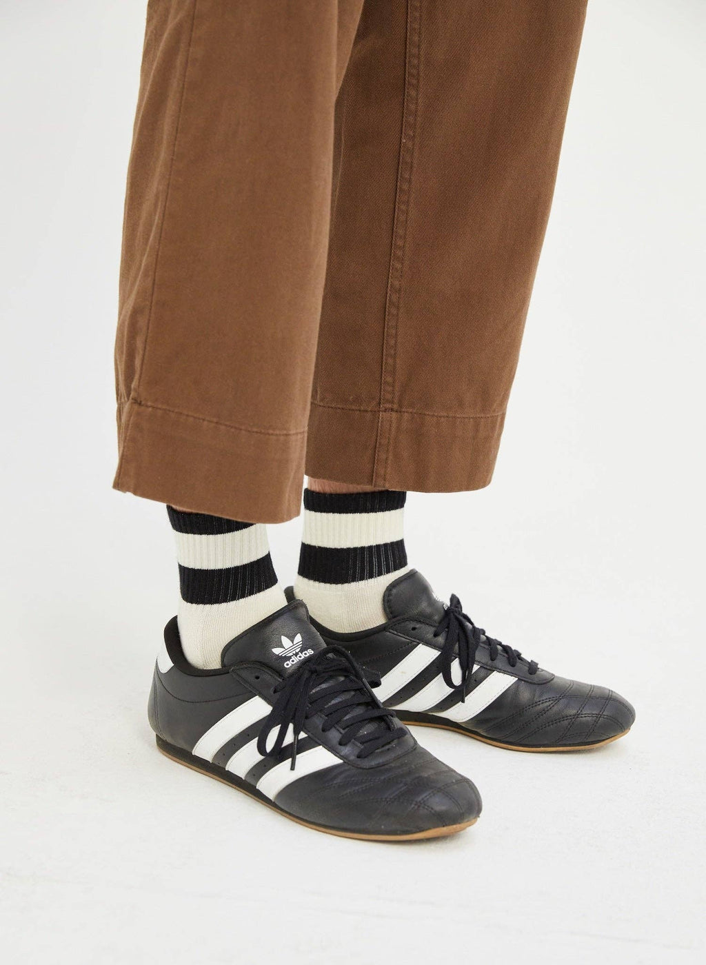 Womens Striped Quarter Socks: Rust / Womens