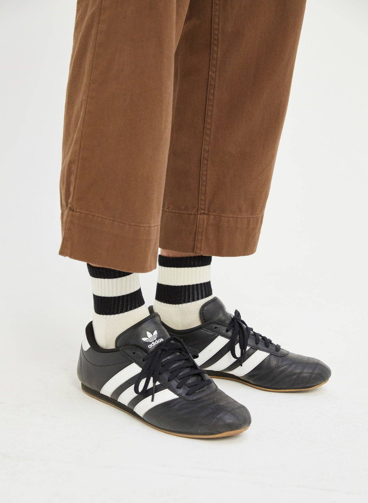 Womens Striped Quarter Socks: Rust / Womens