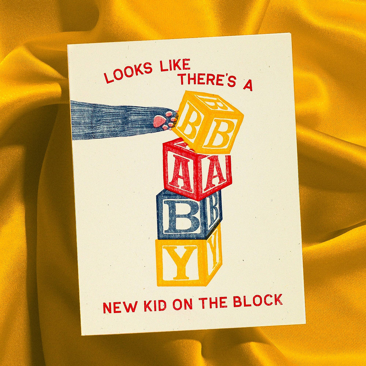 New Kid on the Block - Risograph Baby Card