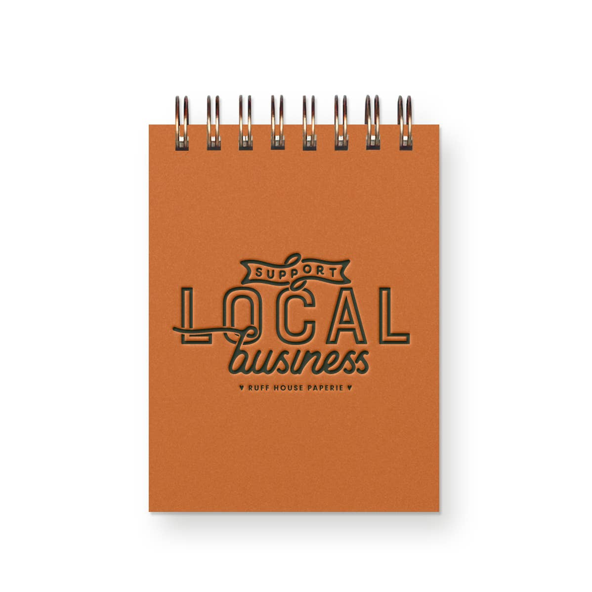 Custom Support Local Business Mini Jotter Notebook: Sunset Pink Cover