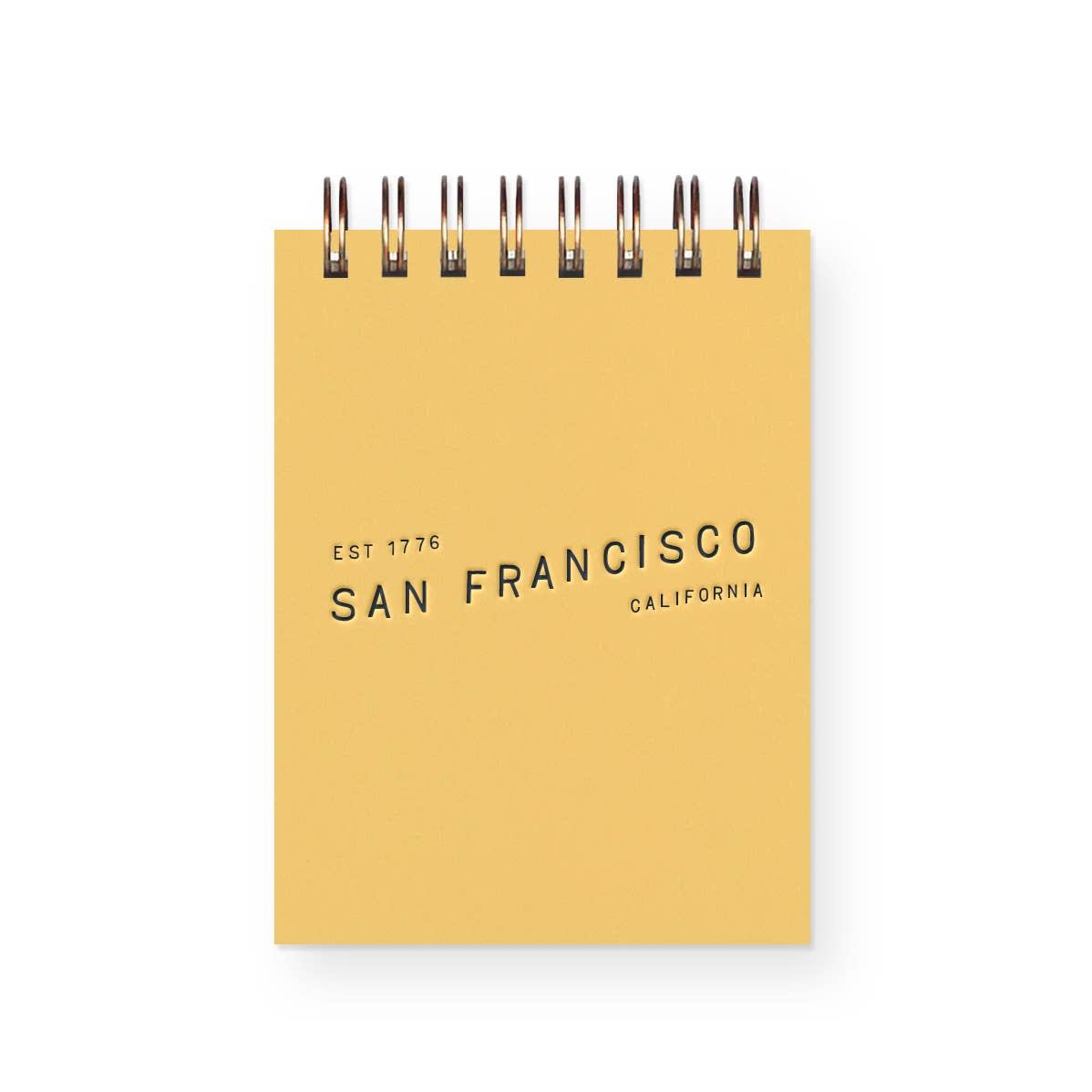 Custom City Wave Mini Jotter Notebook: Chartreuse Cover : Deep Blue Ink
