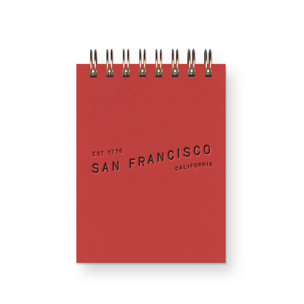Custom City Wave Mini Jotter Notebook: Chartreuse Cover : Deep Blue Ink