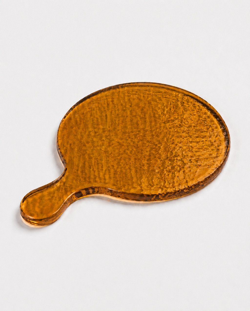 Hammered Glass Round Serving Board: Smoke