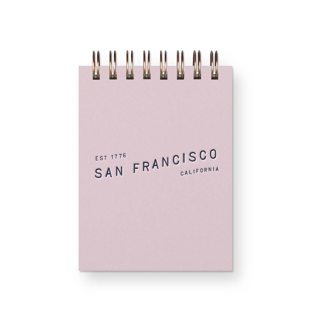 Custom City Wave Mini Jotter Notebook: Chartreuse Cover : Deep Blue Ink