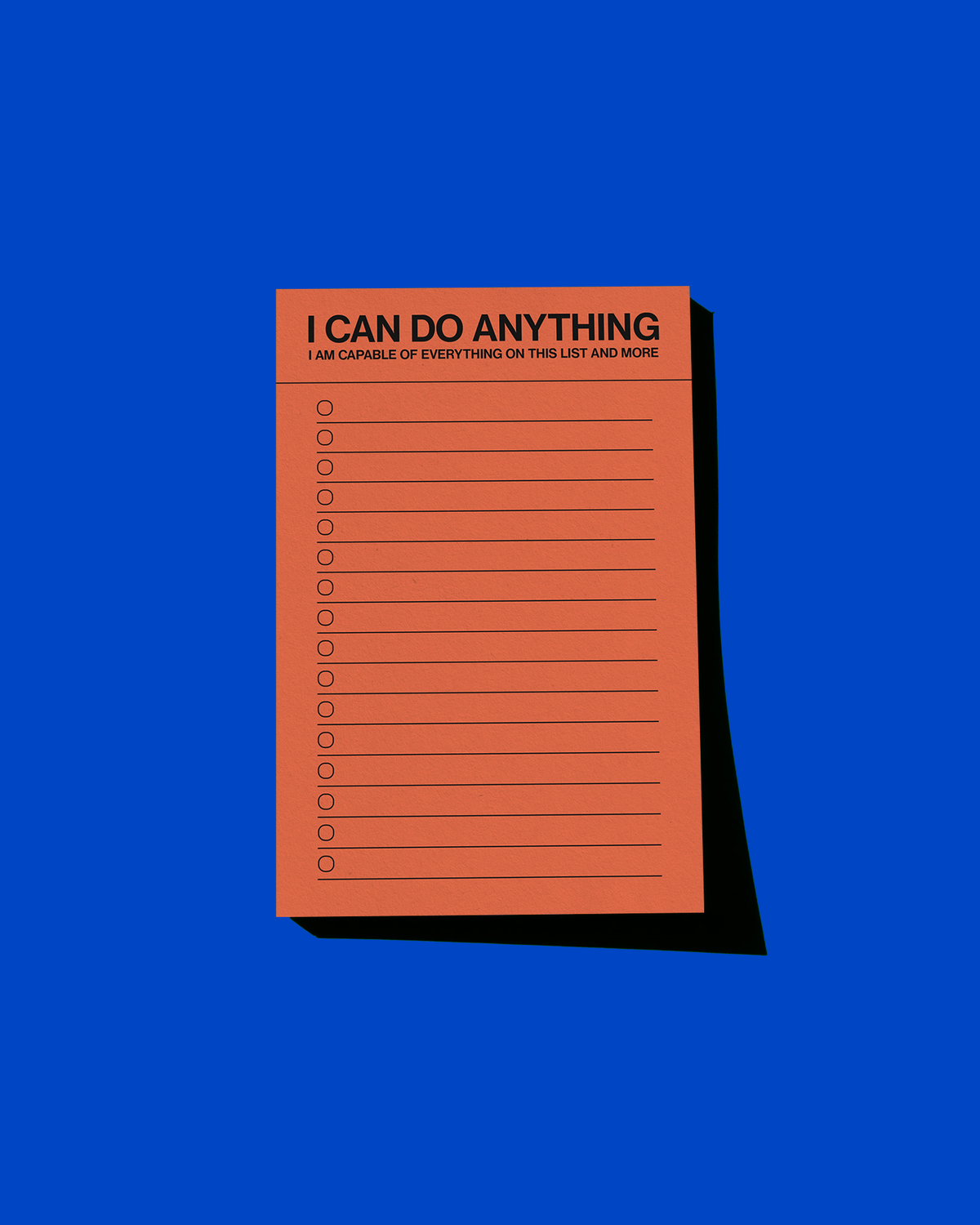 I can do anything - list notepad