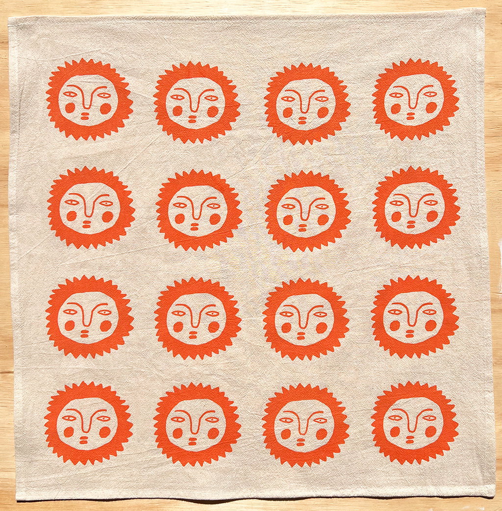 Sun tea towel: Yellow