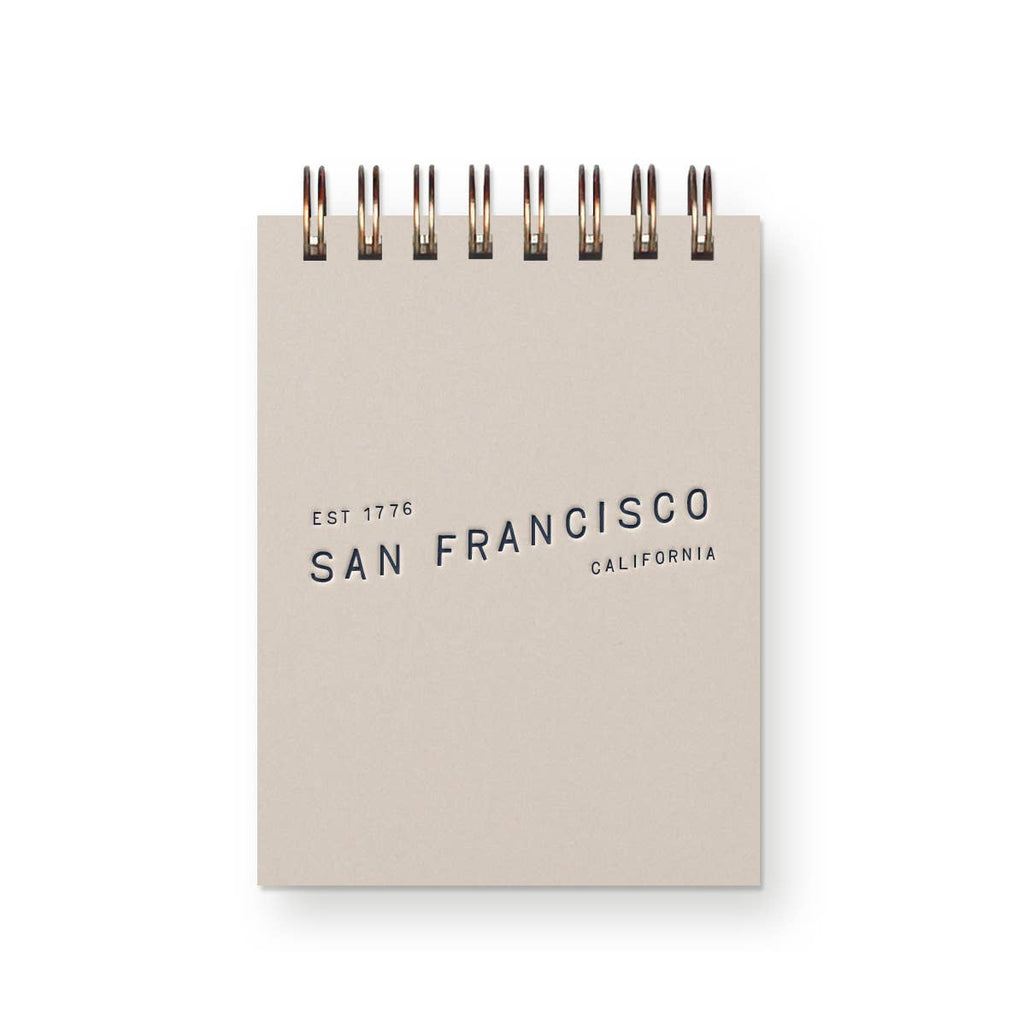Custom City Wave Mini Jotter Notebook: Chartreuse Cover : Deep Blue Ink