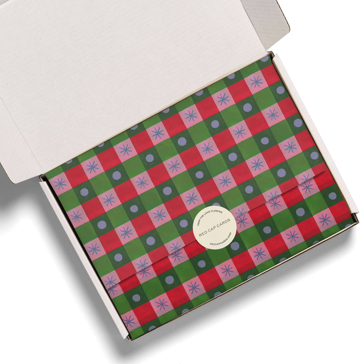 Holiday Checker tissue paper: 5 Sheets
