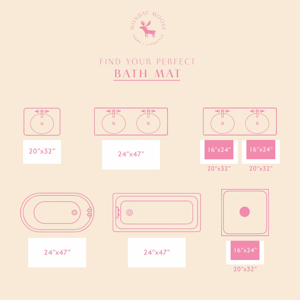 Nereida Bath Mat (Hot Pink): 20x32 inch