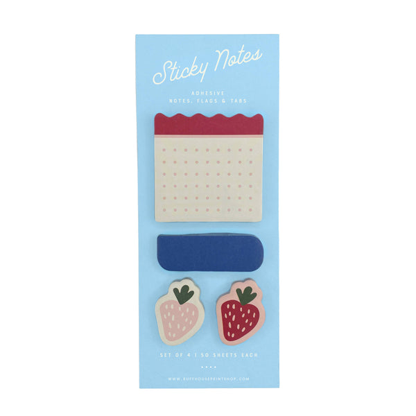 Strawberry Sticky Note Set - Page Flags and Tabs