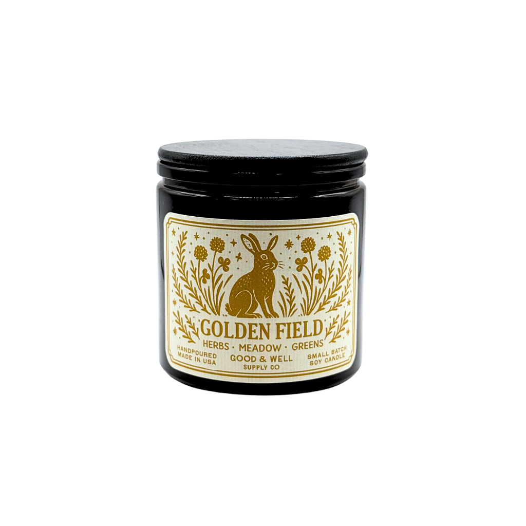 Golden Field 9oz Soy Candle / Folk & Flame Spring