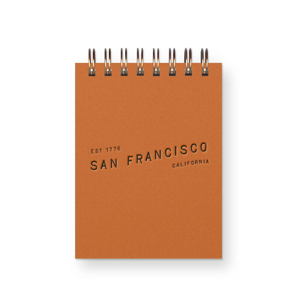 Custom City Wave Mini Jotter Notebook: Chartreuse Cover : Deep Blue Ink
