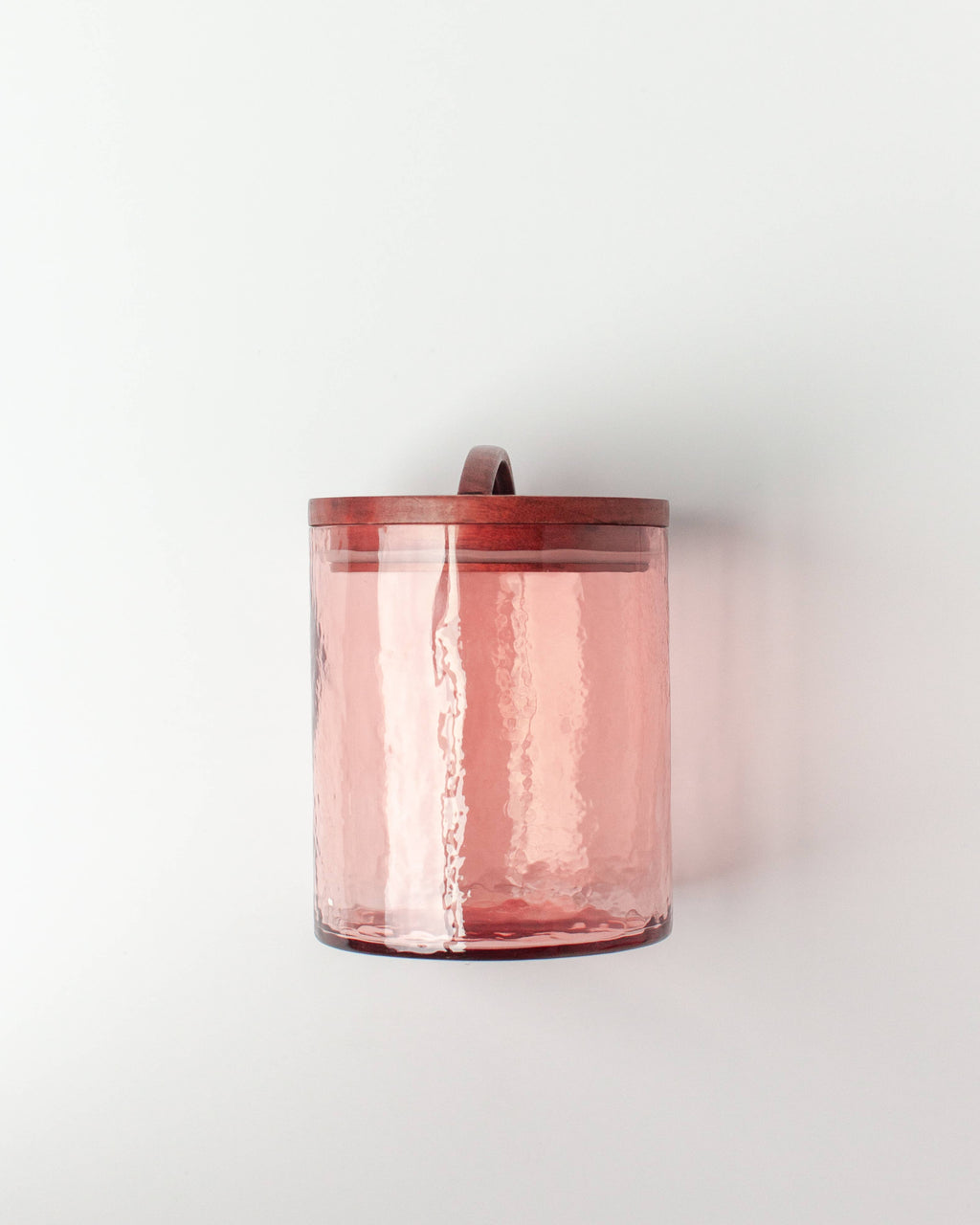 Handblown Hammered Glass Canisters: Blue / Small