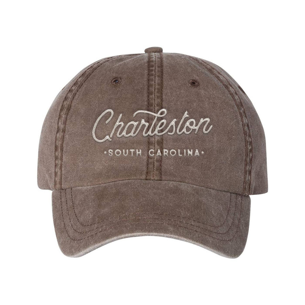Custom City Script Baseball Hat: Peppercorn