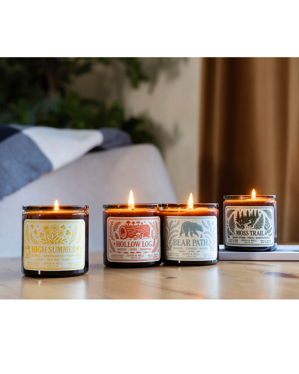 Moss Trail 9oz Soy Candle / Folk & Flame Spring