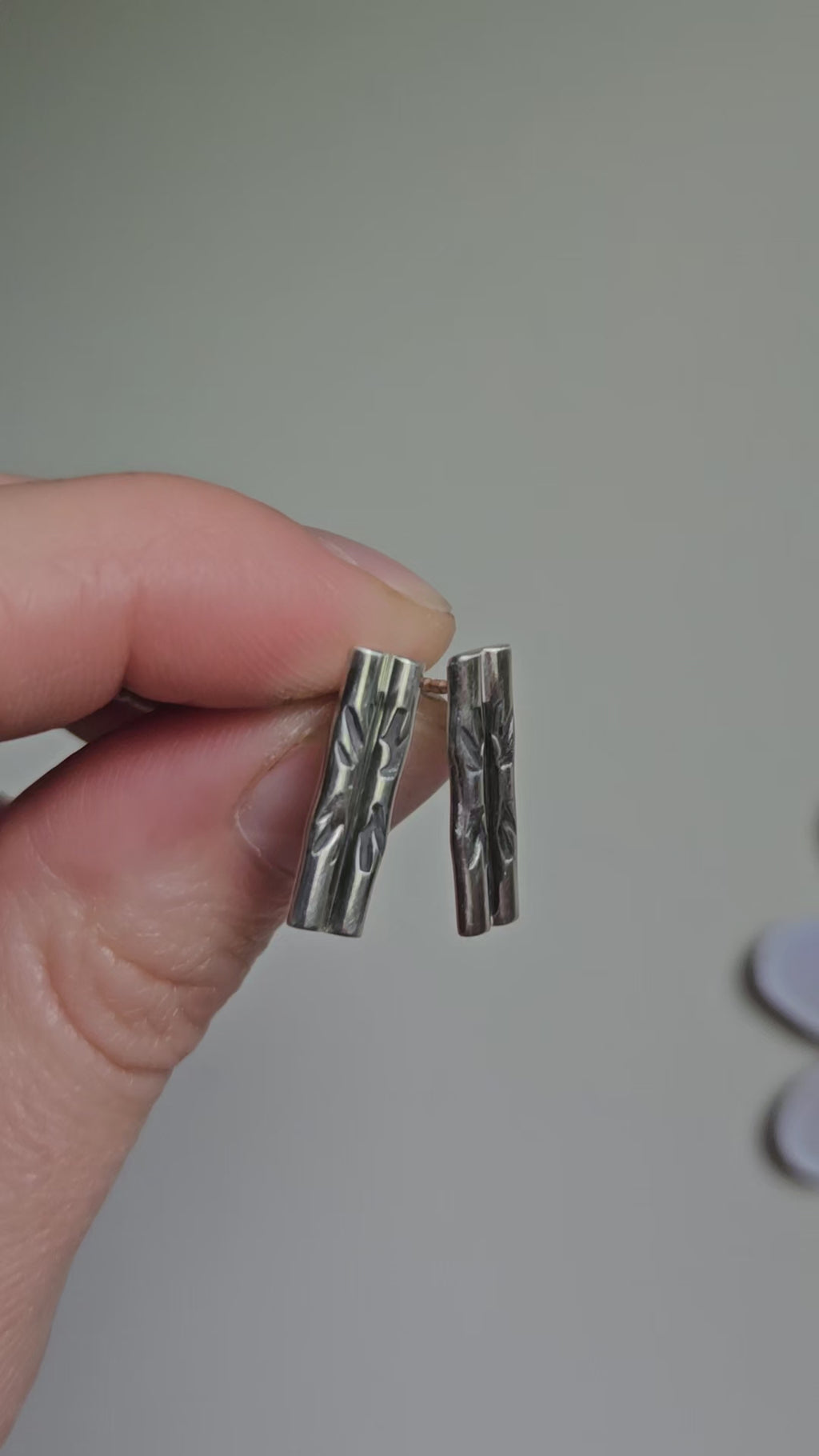Agave Stamped Studs