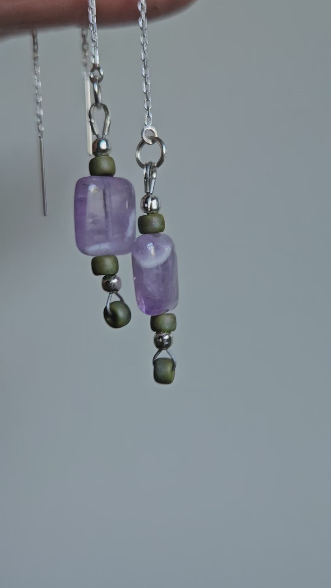 Amethyst Beaded Threaders
