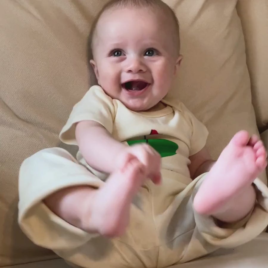 Golf short sleeve set romper + pants 6-12 months